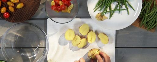 Шаг 1: картофельного салата с зеленой фасолью