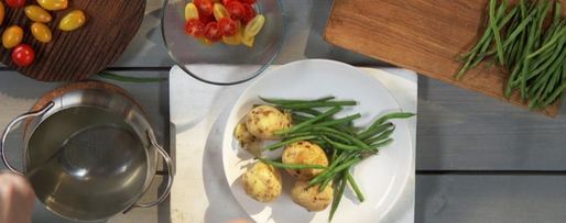 Шаг 2: картофельного салата с зеленой фасолью