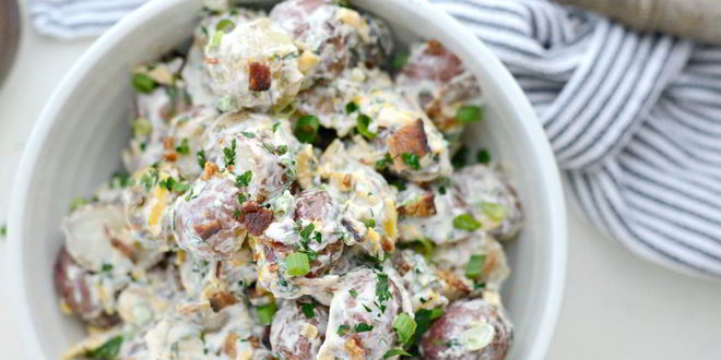 Рецепт салата из картофеля и бекона
