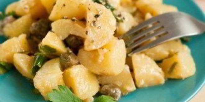 Рецепт салата из молодого картофеля с гуакамоле