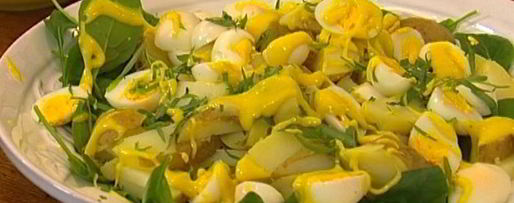 Шаг 6: салата из молодого картофеля с перепелиными яйцами