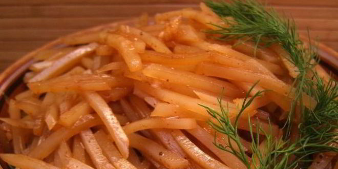 Рецепт салата картофельного корейского