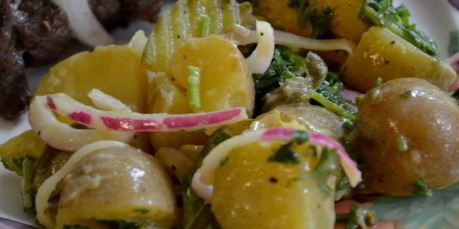 Рецепт салата картофельного с горчицей