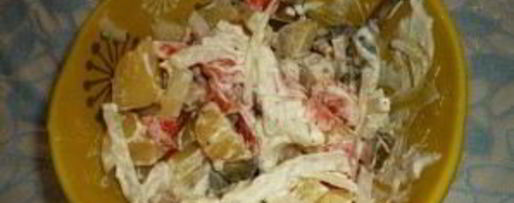 Шаг 3: салата картофельного с огурцами