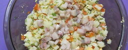 Шаг 3: салата картофельного с сельдью