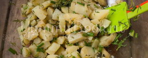 Шаг 4: салата картофельного с зеленым луком