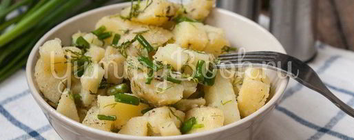 Шаг 5: салата картофельного с зеленым луком