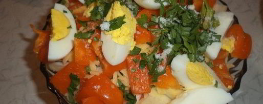 Шаг 3: салата с картофелем, свеклой яблоками и болгарским перцем