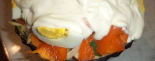 Шаг 4: салата с картофелем, свеклой яблоками и болгарским перцем