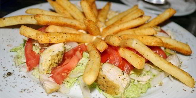 Рецепт салата с картошкой фри