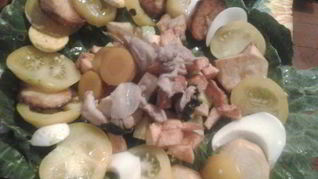 Рецепт Салата с жареным картофелем и куриным филе