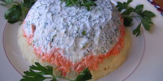 Рецепт слоеного картофельного салата