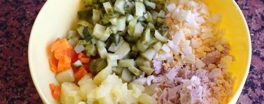 Шаг 9: классического салата оливье с курицей