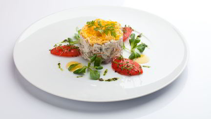 Рецепт Оливье с копченой куриной грудкой