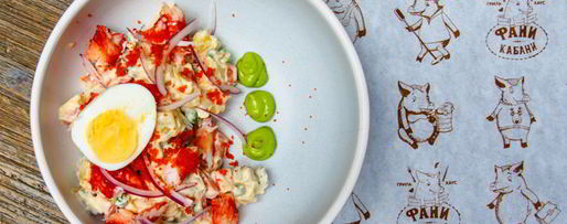 Шаг 6: оливье с крабом