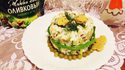Рецепт Оливье с маринованными грибами