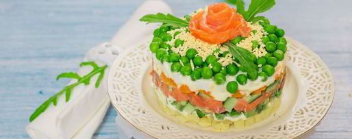 Шаг 11: оливье с семгой