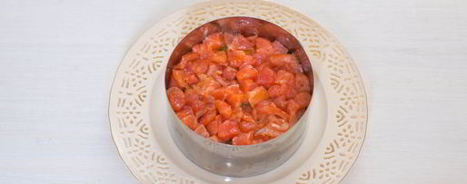 Шаг 5: оливье с семгой