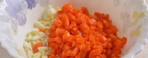 Шаг 2: оливье с тунцом