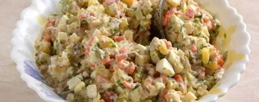 Шаг 5: оливье с тунцом