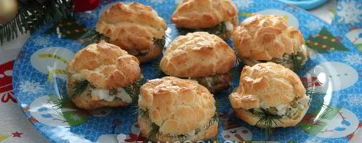 Шаг 14: профитролей с оливье