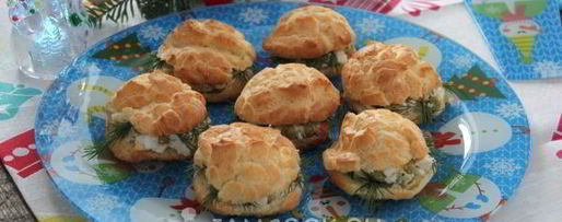 Шаг 15: профитролей с оливье