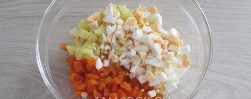 Шаг 10: профитролей с оливье