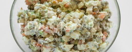 Шаг 7: салата оливье без майонеза и картофеля