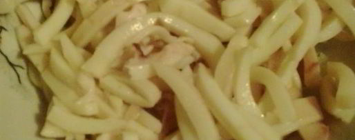 Шаг 2: салата оливье из кальмаров