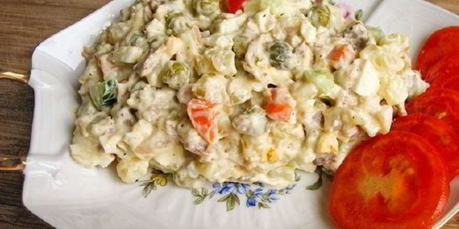 Рецепт салата оливье новогодний