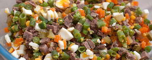 Шаг 6: салата оливье по дюкану