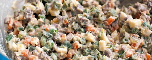 Шаг 7: салата оливье по дюкану