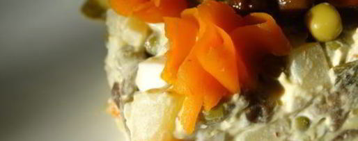 Шаг 4: салата оливье с грибами