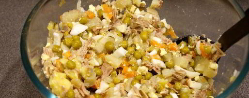 Шаг 3: салата оливье с индейкой