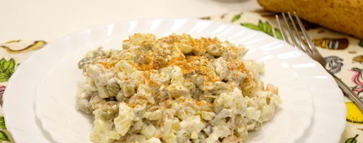 Шаг 4: салата оливье с индейкой