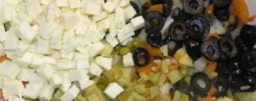 Шаг 2: салата оливье с капустой