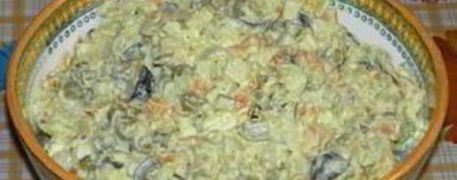 Шаг 5: салата оливье с капустой