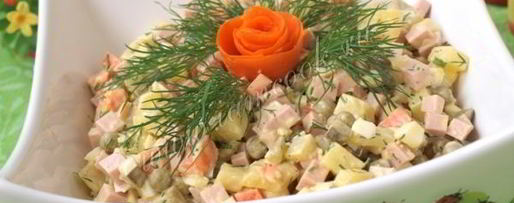 Шаг 11: салата оливье с колбасой