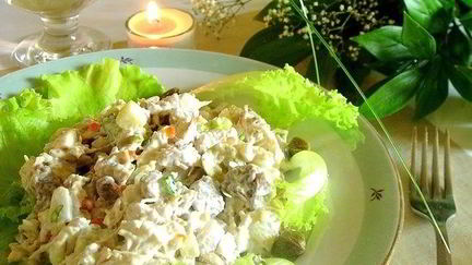 Рецепт Салата Оливье с языком