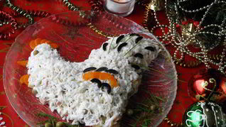 Рецепт Салата Оливье в виде петуха