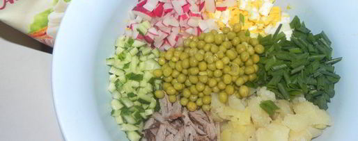 Шаг 3: салата осеннего оливье