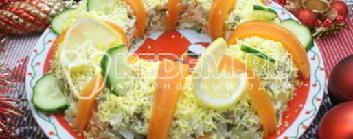 Шаг 8: салата с курицей праздничное оливье