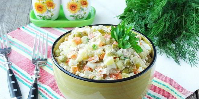 Рецепт салата столичного оливье