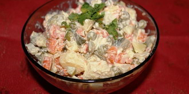 Рецепт вегетарианского оливье