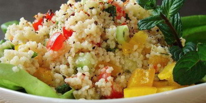 Рецепт овощного салата с кускусом