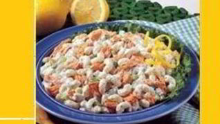 Рецепт Прохладного салата с креветками