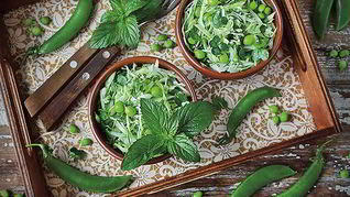 Рецепт Салата из капусты со свежим горошком