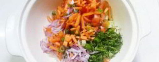 Шаг 3: салата из курицы с шампиньонами