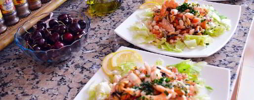 Шаг 10: салата из морепродуктов и белой фасоли