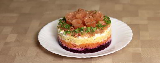 Шаг 7: салата лосось на шубе